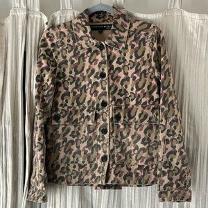 Veronica Beard Animal Print Utility Jacket